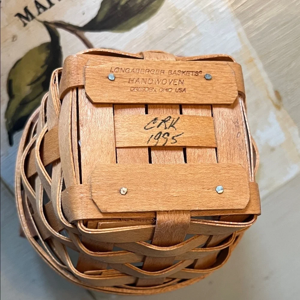 Longaberger Hostess Only Mini Basket, with plastic protector. Mint